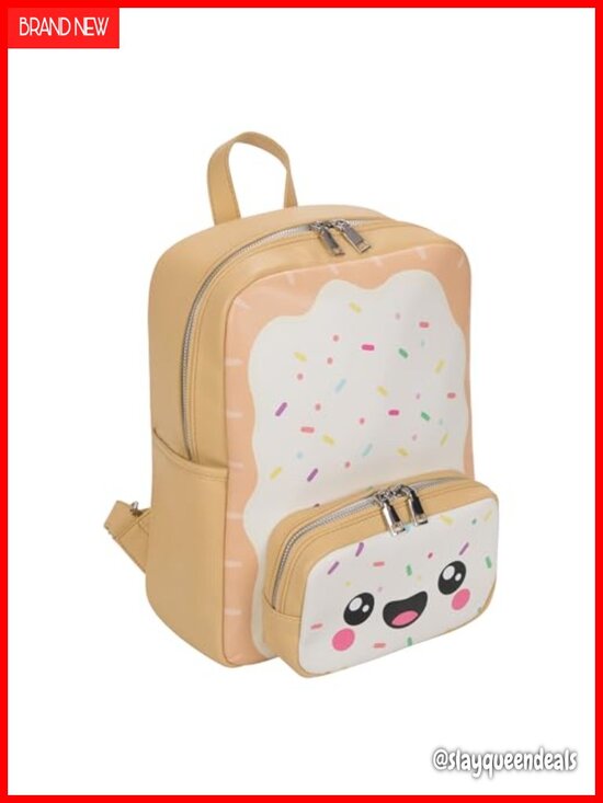 Kawaii Poptart Foodie Backpack Faux Leather Laptop Water Resistant Mini main image 6